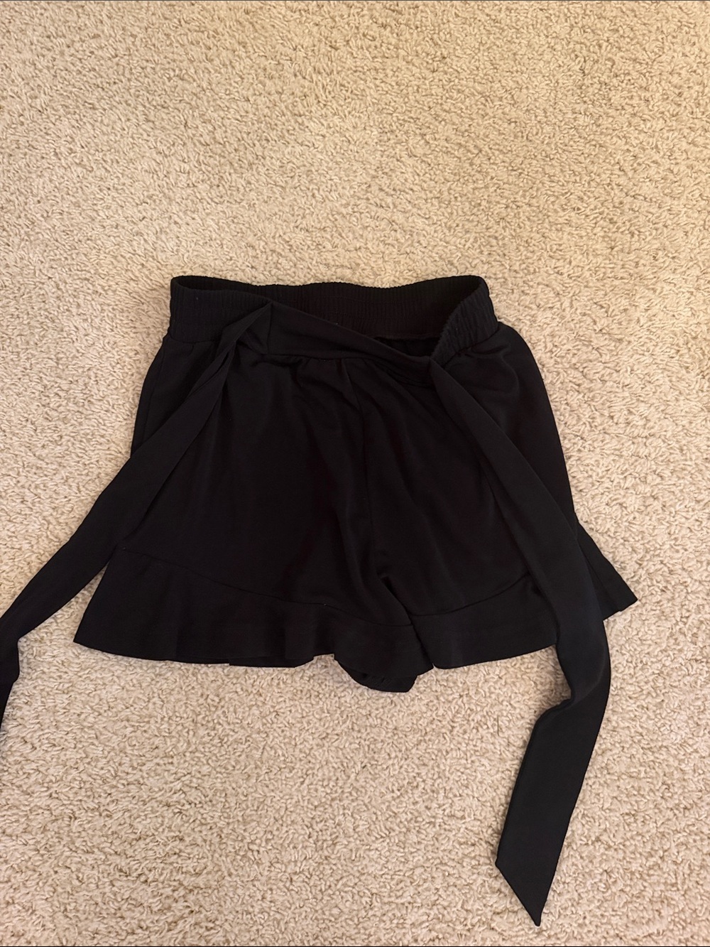 Express Black Tie-Waist Skort
